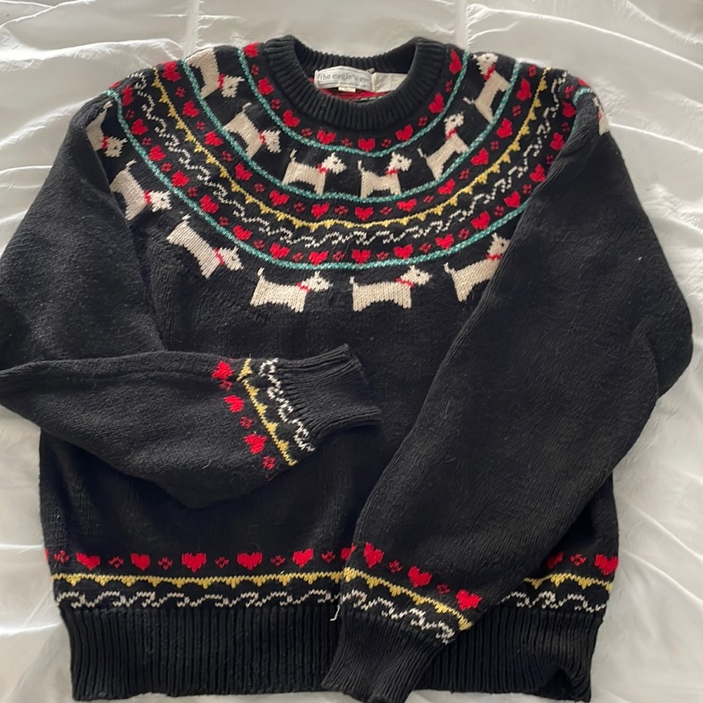 Scotty dog cotton blend Christmas/ Valentine’s Day sweater